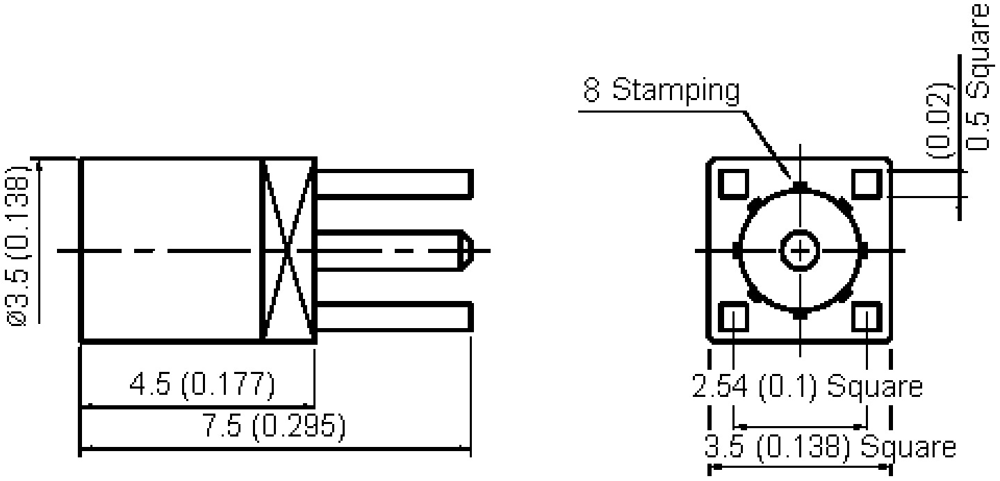 מחבר קונקטור קואקסיאלי MMCX נקבה למעגל מודפס